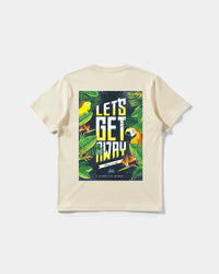 Camiseta Let S Get Away Big Back Regular Basic Beige