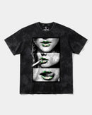 Camiseta Green Kisses Big Front Oversize Acid Negro