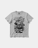 Camiseta Knockout Big Front Regular Basic Gris