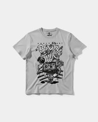 Camiseta Knockout Big Front Regular Basic Gris