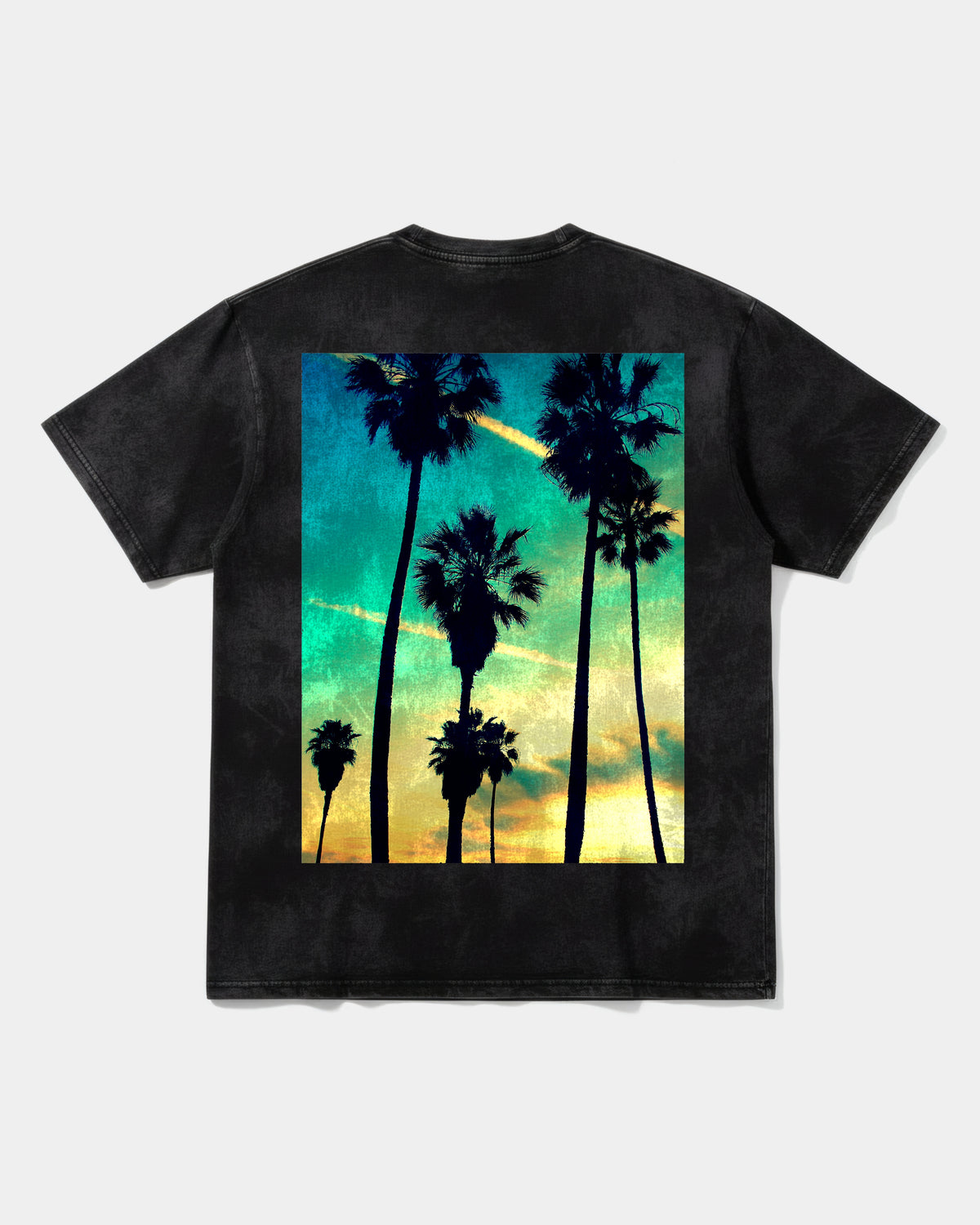 Tropical Dusk Big Back Oversize Acid T-Shirt