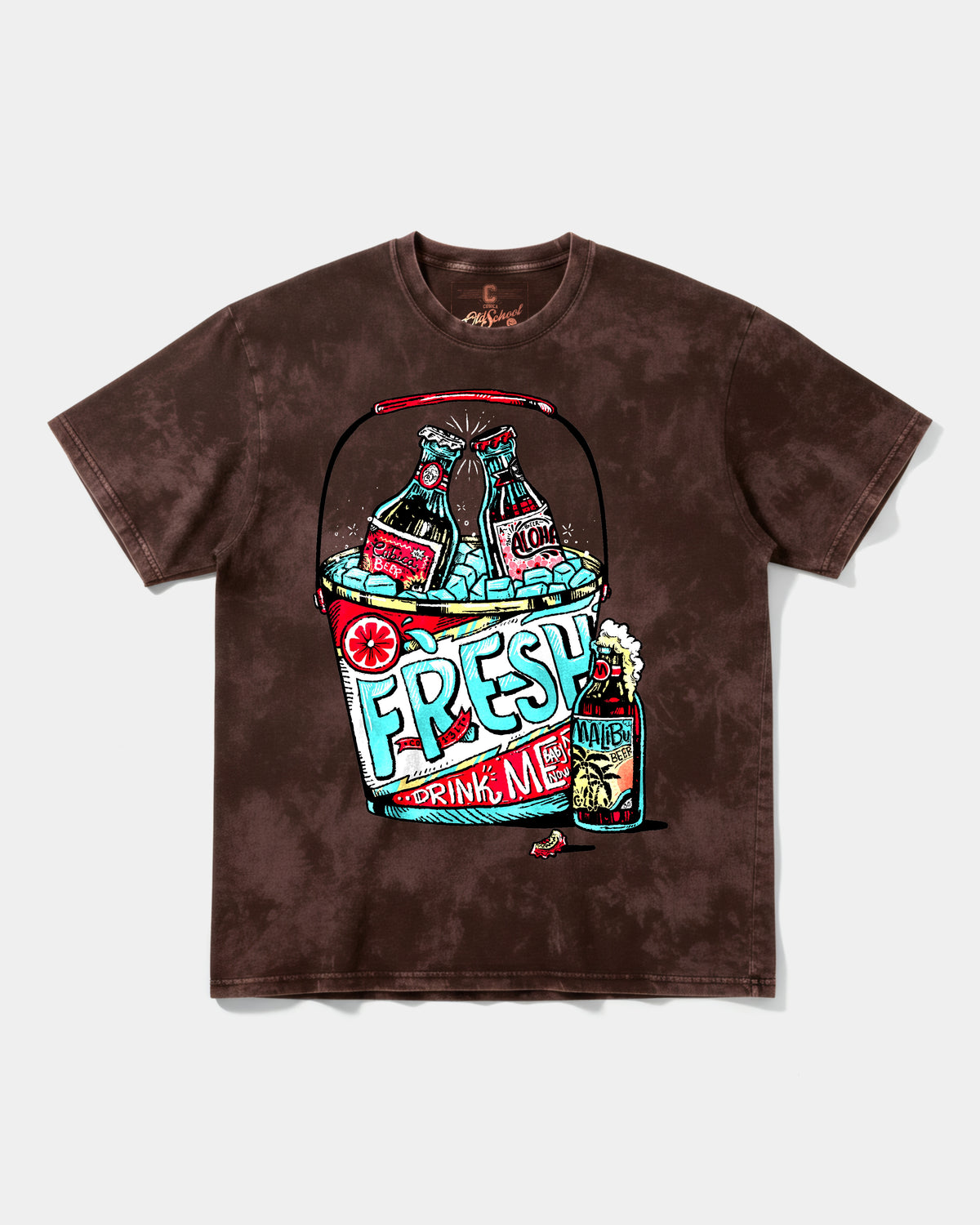 Fresh Drink Big Front Oversize Acid T-Shirt