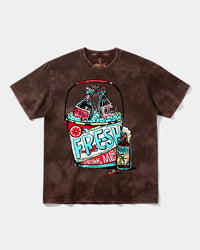 Camiseta Fresh Drink Big Front Oversize Acid Marron