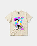 Camiseta Enjoy Sweet Play Big Front Regular Basic Beige