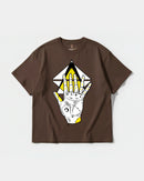Camiseta Iluminati Hand Big Front Oversize Basic Marron