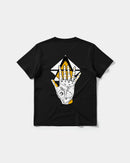 Camiseta Iluminati Hand Big Back Regular Basic Negro