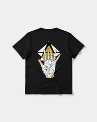 Camiseta Iluminati Hand Big Back Regular Basic Negro