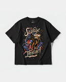 Camiseta The Savage Big Front Oversize Basic Negro