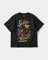Camiseta The Savage Big Front Oversize Basic Negro