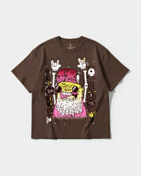 Camiseta The Surfer Beat Big Front Oversize Basic Marron