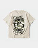 Camiseta Party On Big Front Oversize Basic Beige
