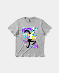 Camiseta Enjoy Sweet Play Big Front Regular Basic Gris