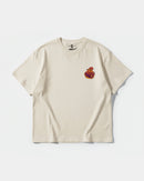 Camiseta Punk Leopard Pocket Front Oversize Basic Beige