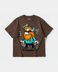Camiseta Tio Sam White Big Front Oversize Basic Marron
