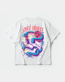 Camiseta Cubica Love Hurts Pocket Oversize Blanco