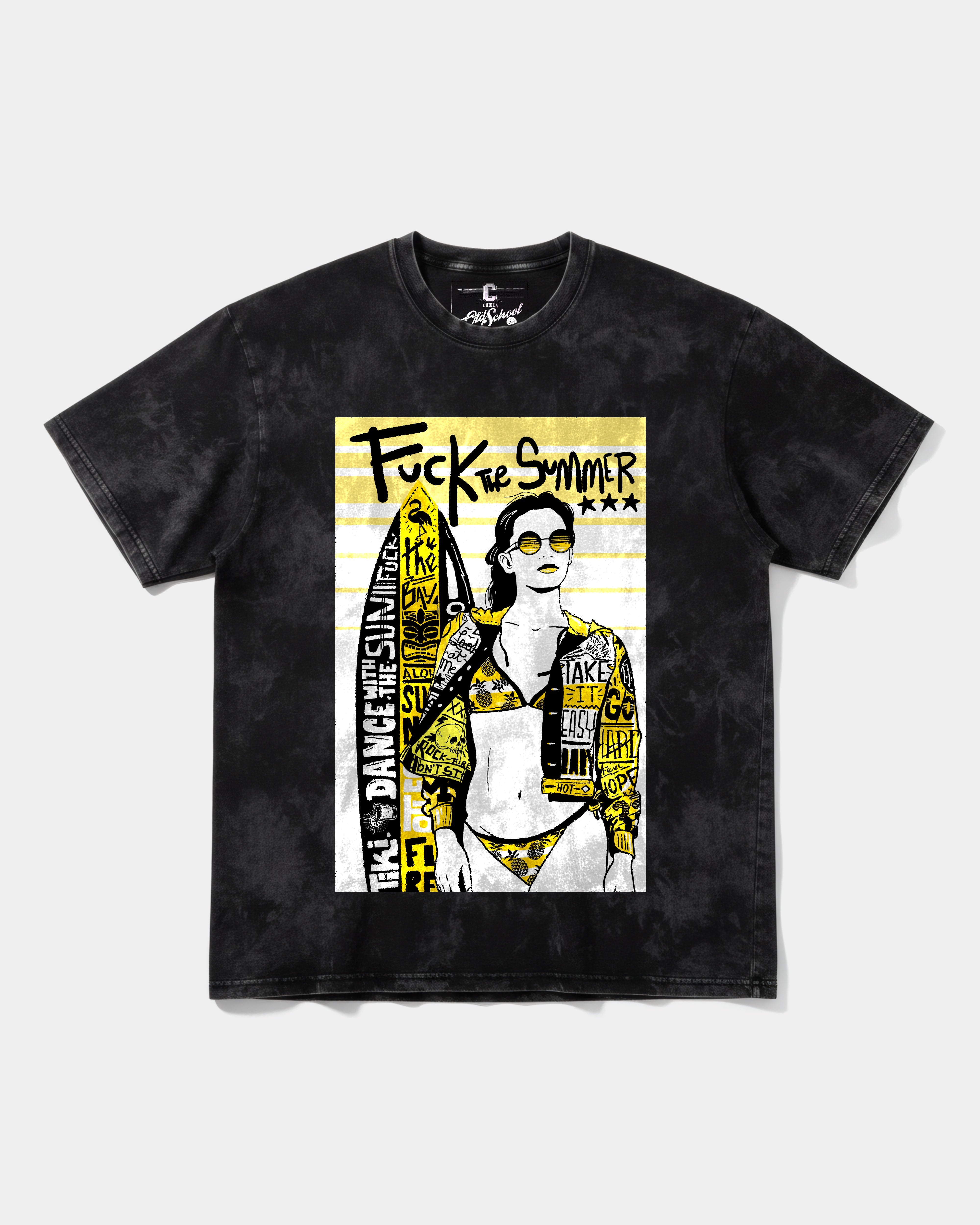 Camiseta Fuck The Summer Big Front Oversize Acid