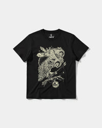 Camiseta Magic Owl Big Front Regular Basic Negro