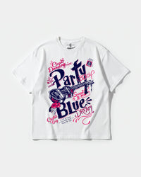 Camiseta Party Beach Big Front Oversize Basic Blanco