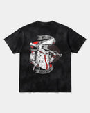 Camiseta Baseball Shark Big Back Oversize Acid Negro