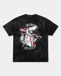 Camiseta Baseball Shark Big Back Oversize Acid Negro