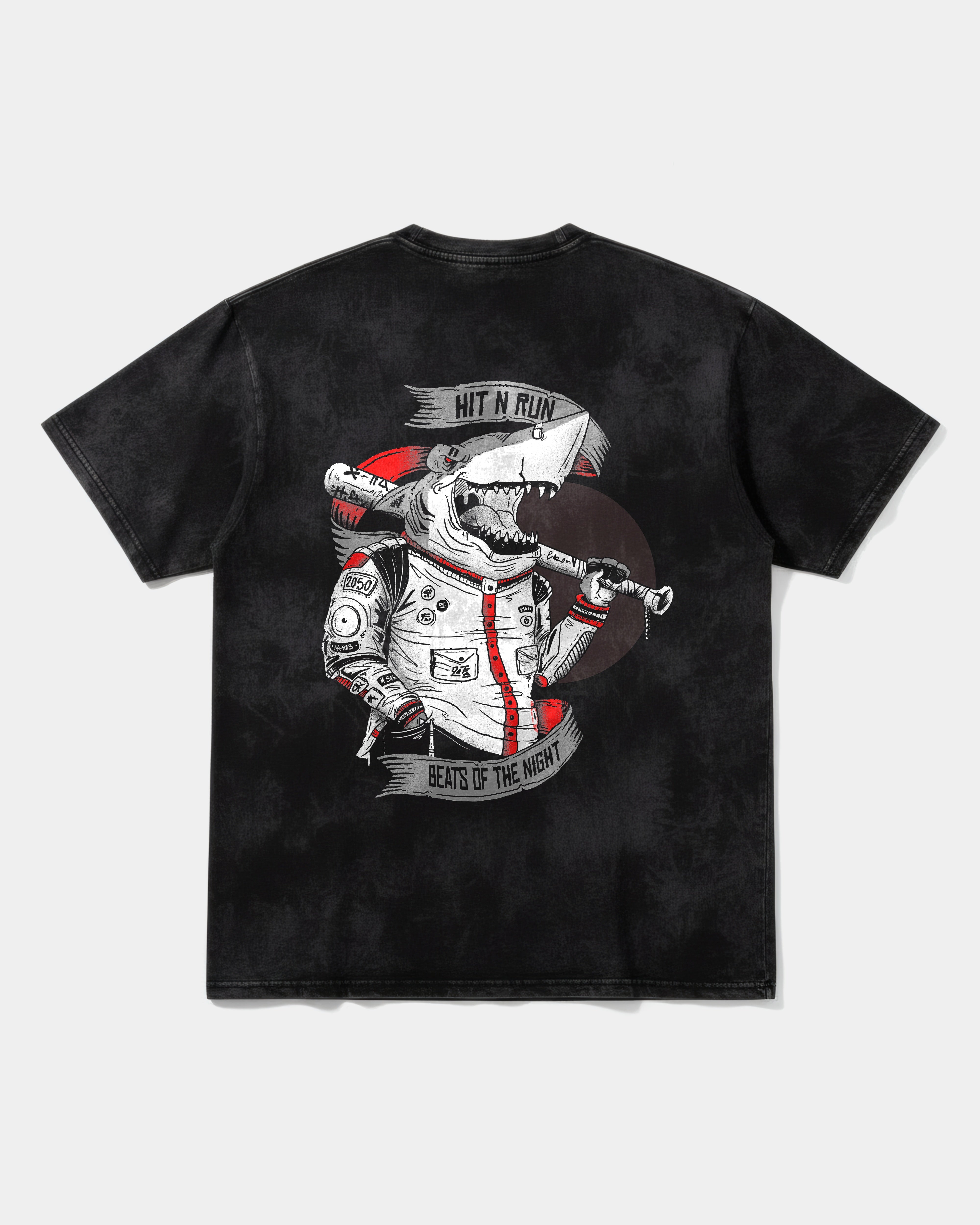 Camiseta Baseball Shark Big Back Oversize Acid