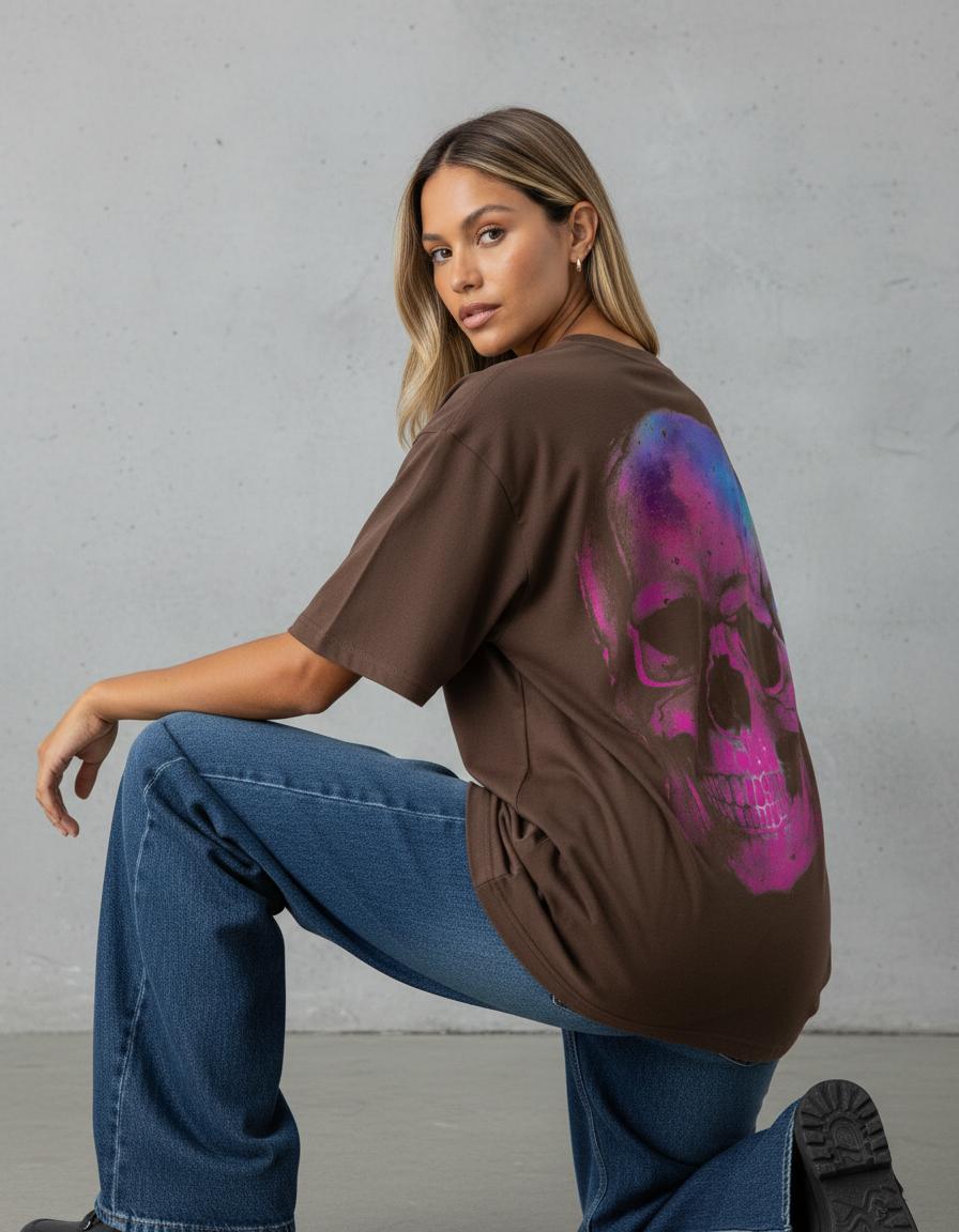 Modelo mide 1,63m y usa talla S