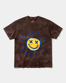 Camiseta Siempre Sonrie Pocket Front Oversize Acid Marron