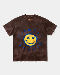 Camiseta Siempre Sonrie Pocket Front Oversize Acid Marron