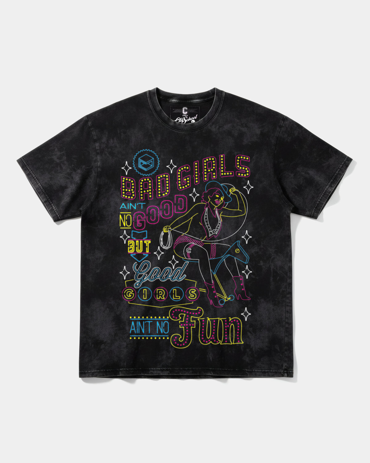 Camiseta Bad Girls Big Front Oversize Acid