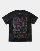 Camiseta Bad Girls Big Oversize Acid Negro