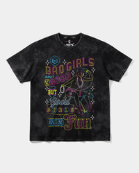 Camiseta Bad Girls Big Oversize Acid Negro
