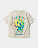 Camiseta Siempre Sonrie Big Front Oversize Basic Beige