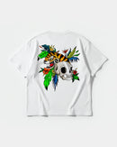 Camiseta Tiger Skull Big Back Oversize Basic Blanco