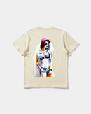 Camiseta Robot Girl Big Back Regular Basic Beige