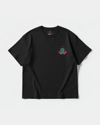 Camiseta Oso Con Gorra Pocket Front Oversize Basic Negro