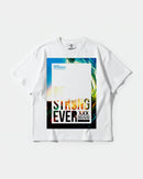 Camiseta Be Strong Big Front Oversize Basic Blanco