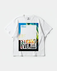 Camiseta Be Strong Big Front Oversize Basic Blanco