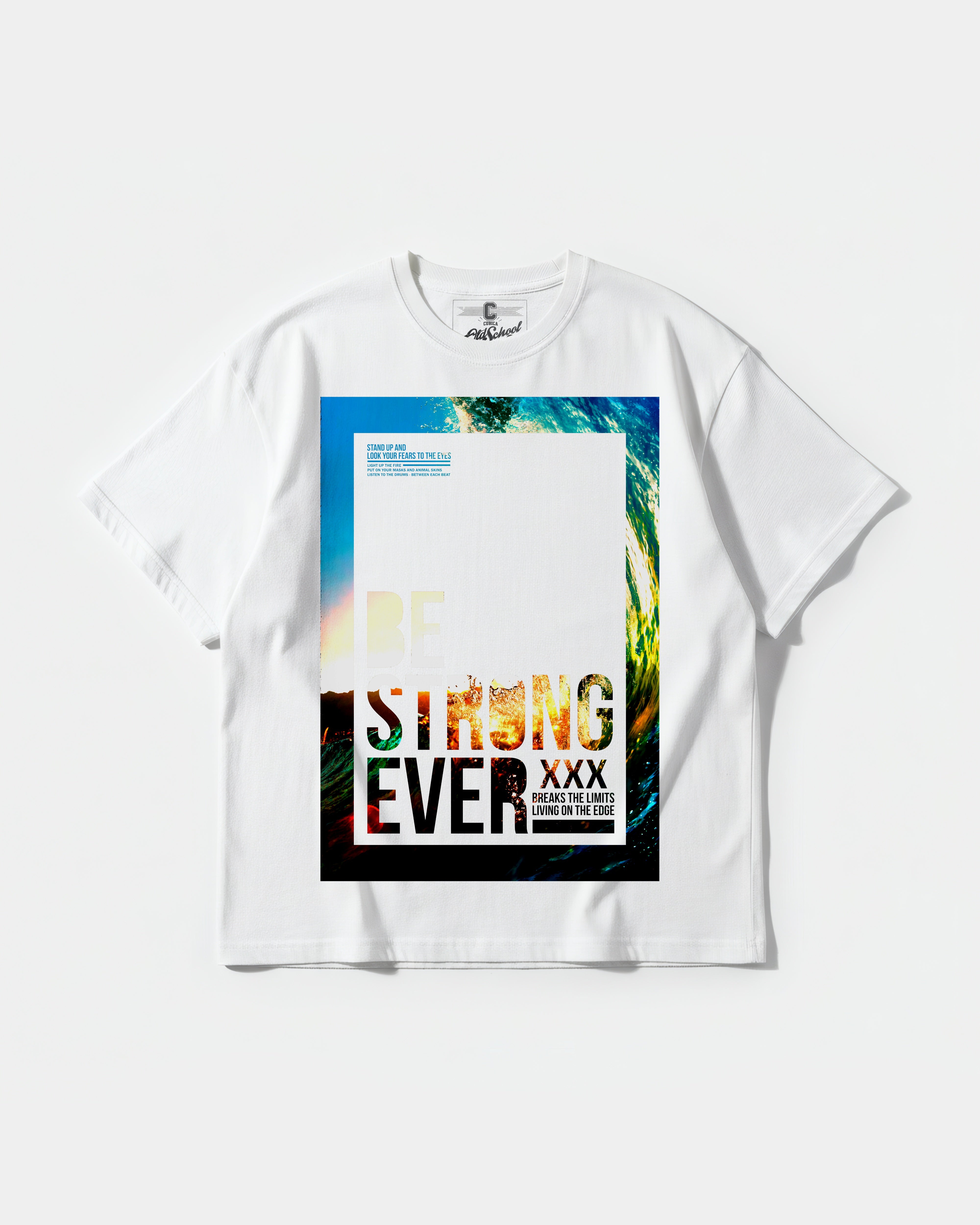 Camiseta Be Strong Big Front Oversize Basic