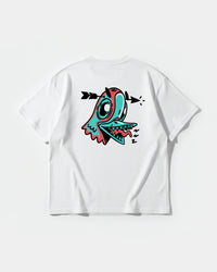 Camiseta Crazy Paloma Big Back Oversize Basic Blanco