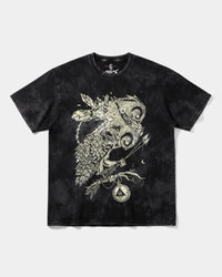 Camiseta Magic Owl Big Front Oversize Acid Negro