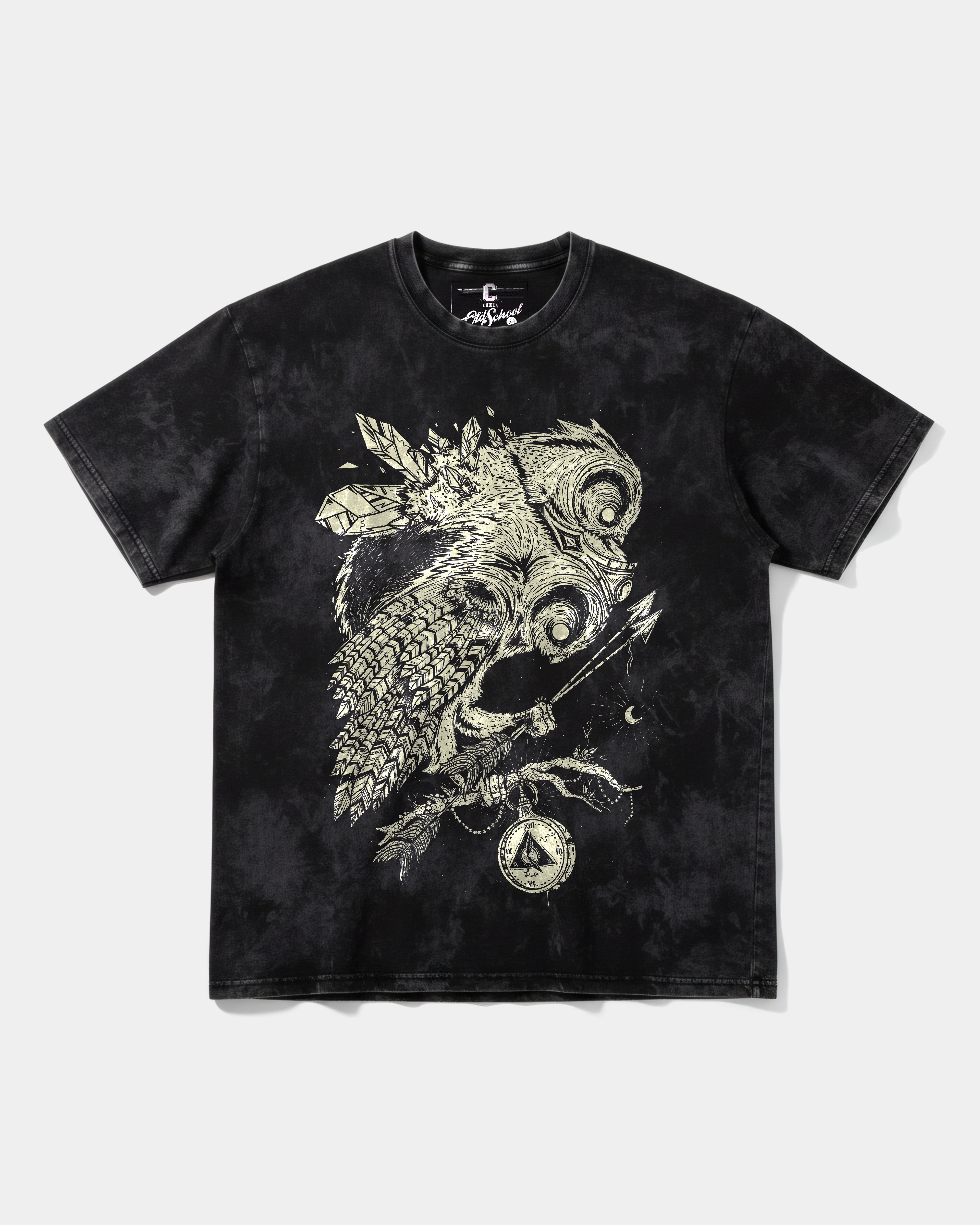 Camiseta Magic Owl Big Front Oversize Acid