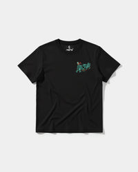 Camiseta Hipster Bear Pocket Front Regular Basic Negro