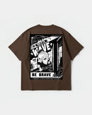 Camiseta Hero Of The Wave Big Back Oversize Basic Marron
