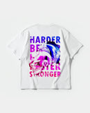 Camiseta Craneos Daft Punk Back Oversize Basic Blanco
