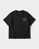 Camiseta Libertad Mariposa White Pocket Front Oversize Basic Negro