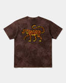 Camiseta Leopardo Big Back Oversize Acid Marron