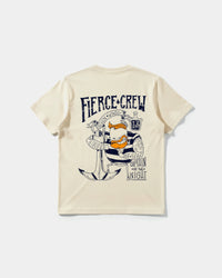 Camiseta Fierce Crew Pocket Front Regular Basic Beige