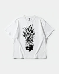 Camiseta Pina Calavera Big Front Oversize Basic Blanco