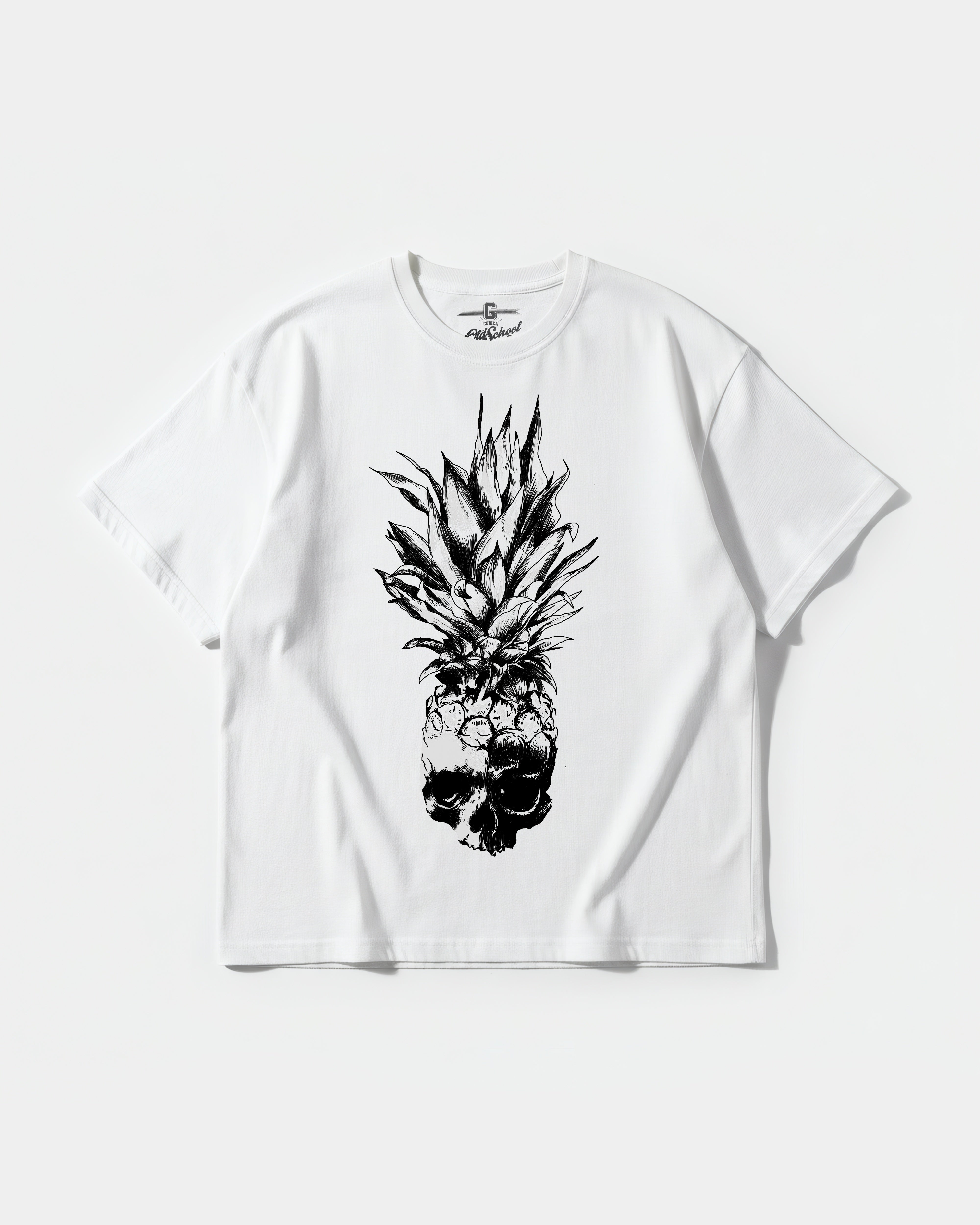 Camiseta Piña Calavera Big Front Oversize Basic