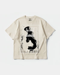 Camiseta Opbe Big Front Oversize Basic Beige